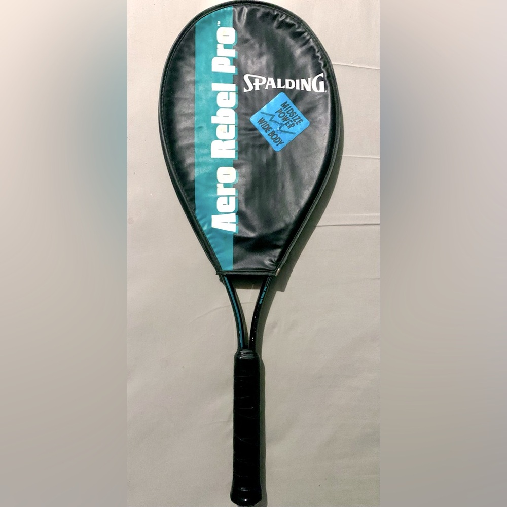 Spalding 95 Aero Rebel Pro Tennis Racquet Grip 4 5/8 Wide Body Shaft w/Cover